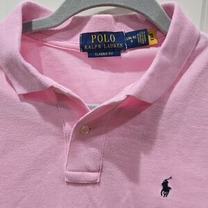 Polo by Ralph Lauren Kids Pink Classic Fit Polo with Navy Pony